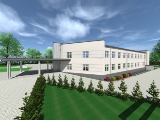 Fot. Wizualizacja nowego pawilonu szpitala w Pionkach